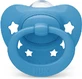 Nuk Signature Chupete ortodóntico de silicona con bolsa Star - Azul para 18-36 meses