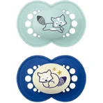 Mam 274S Silikon orthodontische Schnuller Fuchs Schnuller - Türkis/Blau für 16+ Monate 2pcs