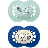 Mam 274S Silicone Orthodontic Pacifiers Fox Pacifier - Turquoise/Blue for 16+ months 2pcs