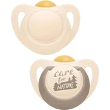 Nuk Natural Rubber Orthodontic Braces - Beige for 18-36 months 2pcs