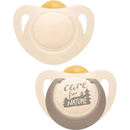 Nuk Natural Rubber Orthodontic Braces - Beige for 18-36 months 2pcs