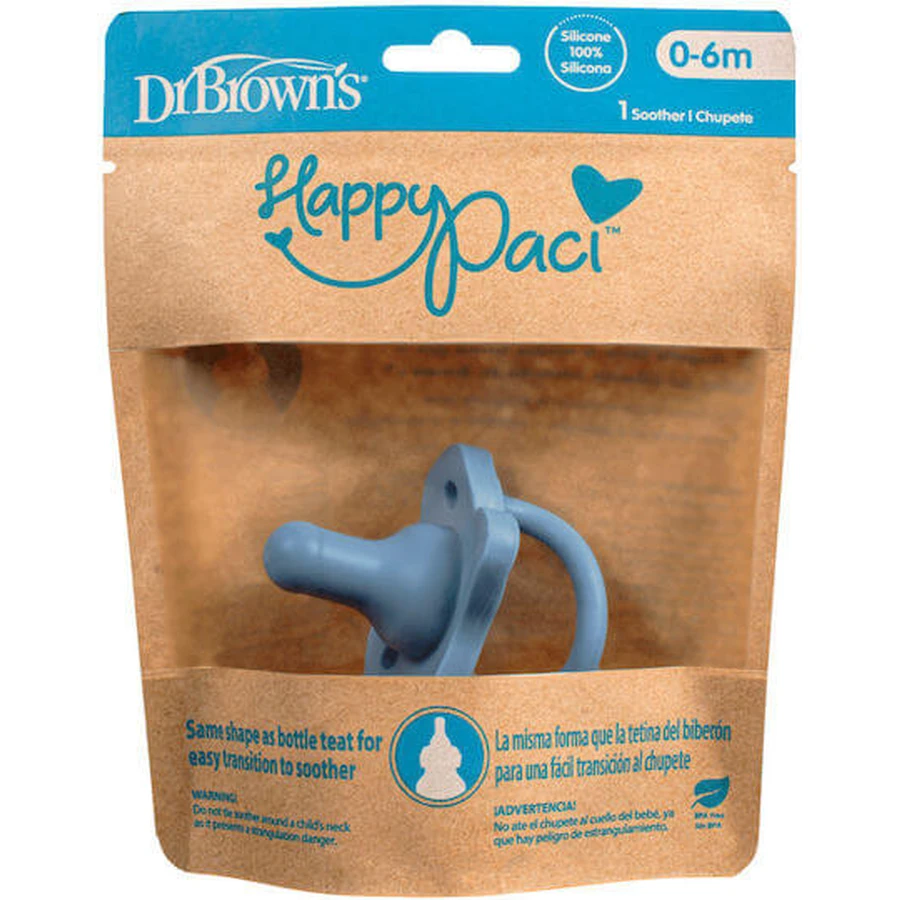 Dr. Brown's PS110074 Chupete de silicona Azul para 0-6 meses