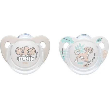 Nuk Lion King Silikon Schnuller - Grau für 6-18 Monate 2pcs