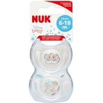 Nuk Lion King Silikon Schnuller - Grau für 6-18 Monate 2pcs