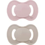 Lullaby Planet Suzete Silicon Cuarț Roz & Nisip pentru 0-6 luni 2buc
