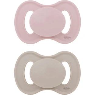 Lullaby Planet Suzete Silicon Cuarț Roz & Nisip pentru 0-6 luni 2buc