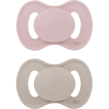 Lullaby Planet Suzete Silicon Cuarț Roz & Nisip pentru 0-6 luni 2buc