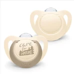 Nuk Care for Nature 6-18 meses 2pcs Chupetes de Silicona Beige 2pcs