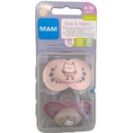 Mam 174S Chupetes Ortodónticos de Silicona Chupete Búho - Rosa / Morado para 6-16 meses 2pcs