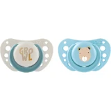 Chicco Air Shape Siliconen Fopspeen Grom - Beige/B Ceruleumblauw voor 0-6 maanden 2st