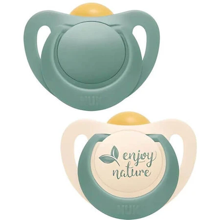 Nuk 10737879 Orthodontische Fopspenen Rubber Enjoy Nature - Groen voor 18-36 maanden 2st