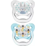 Dr. Brown's Silikon Kieferorthopädische Schnuller Transparent Blau Offen für 0-6 Monate 2pcs