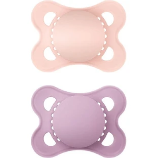 Mam Nature's Colours Sucettes orthodontiques en silicone - Rose-Mov pour 2-6 mois 2pcs