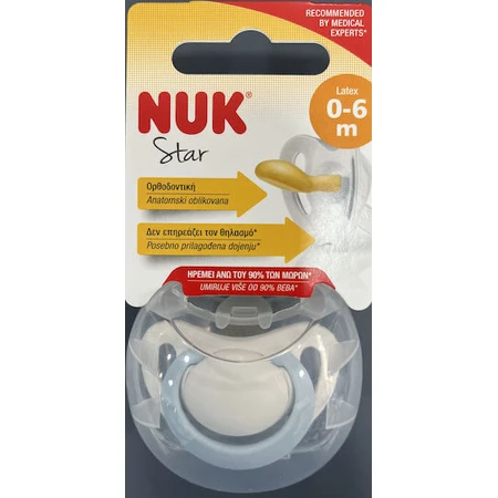Nuk Star Couche en caoutchouc avec protection Bleu clair / Blanc pour 0-6 mois