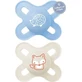 Mam Chupetes ortodónticos de silicona Hed erizo - Zorro - Azul-Haya para 0-2 meses 2pcs