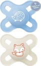 Mam Silicone orthodontische fopspenen Egel Hed - Vos - Blauw-Beuken voor 0-2 maanden 2st