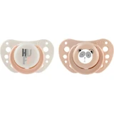 Chicco Physio Shape Luchtfopspenen Silicone Fopspenen Beige-Roos voor 0-6 maanden 2st