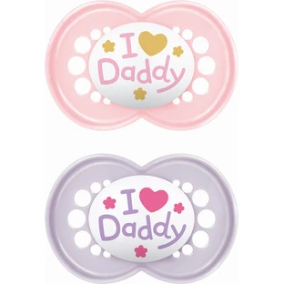 Mam I Love Mummy Chupetes Ortodónticos de Silicona - Turquesa-Azul para 6-16 meses 2pcs