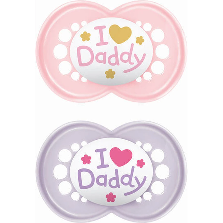 Mam I Love Mummy Chupetes Ortodónticos de Silicona - Turquesa-Azul para 6-16 meses 2pcs