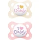Mama Originele Siliconen Fopspeen Love Daddy - Roze 2-6 maanden 2st