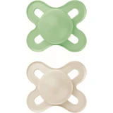Mam Original Start Orthodontic Schnuller Silikon Grün-Creme für 0-2 Monate 2pcs