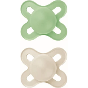 Mam Original Start Orthodontische Fopspenen Siliconen Groen-Crème voor 0-2 maanden 2st
