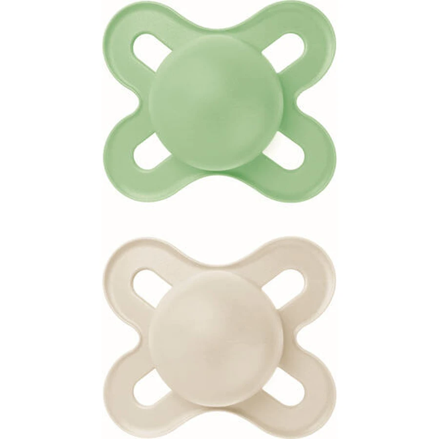 Mam Original Start Orthodontische Fopspenen Siliconen Groen-Crème voor 0-2 maanden 2st