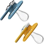 Dr. Brown's Silicone Soothers Oil-Mustard for 6-18 months 2pcs
