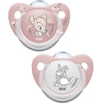 Nuk Bambi Silicone Pacifiers with cover Bambi Pink-Alb for 0-6 months 2pcs