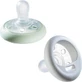 Tommee Tippee Blanco/Verde Ortodoncia de silicona para 6-18 meses 2pcs