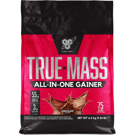 BSN True Mass Alles-in-één Gainer met Creatine & Chocoladesmaak 4,2kg