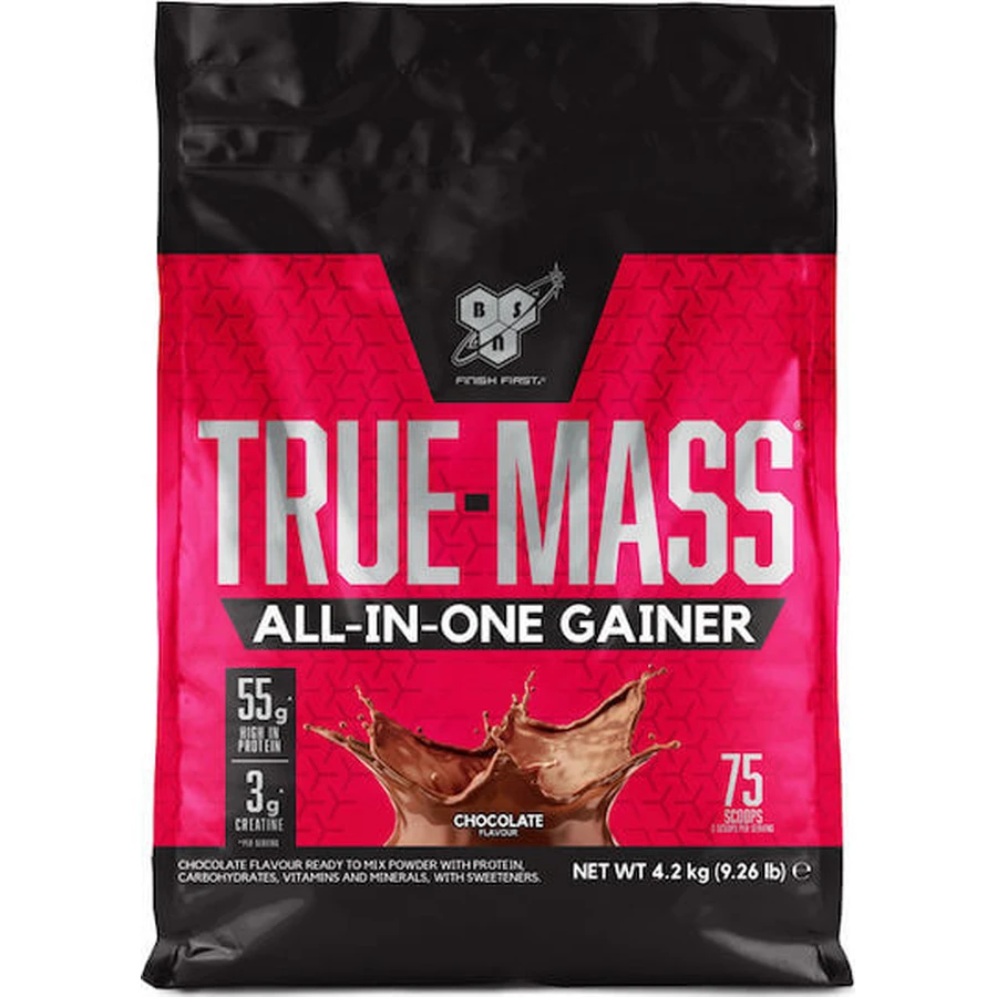 BSN True Mass Alles-in-één Gainer met Creatine & Chocoladesmaak 4,2kg
