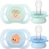 Philips Ultra Start Silicone orthodontische fopspeen 0-2 maanden 2st
