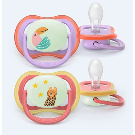 Philips Ultra Air Silicone Soothers Pacifier Purple for 18+ months 2pcs