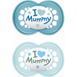 Mam Silikon kieferorthopädische Mumie ich liebe Mumie - N/A für 6-16 Monate 2pcs
