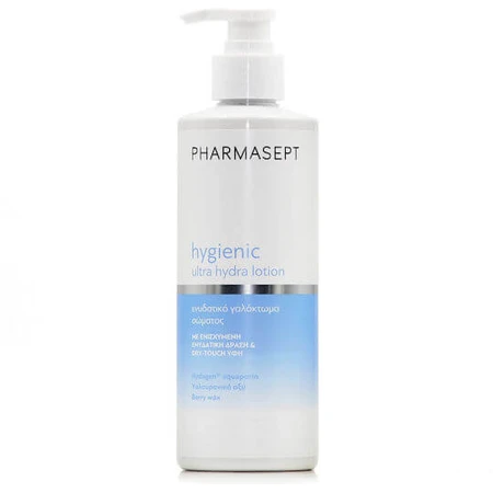 Pharmasept Loción corporal hidratante higiénica con ácido hialurónico para pieles sensibles 400ml