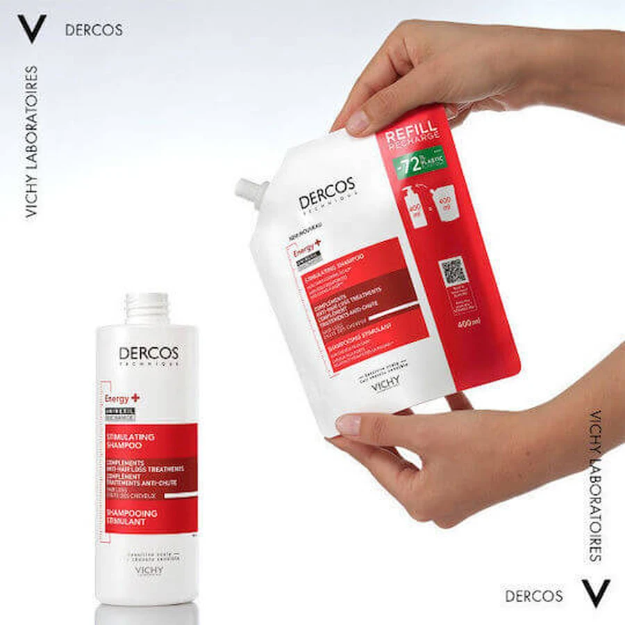 Vichy Dercos Energy+ Refill Haarshampoo gegen Haarausfall für alle Haartypen 1x400ml