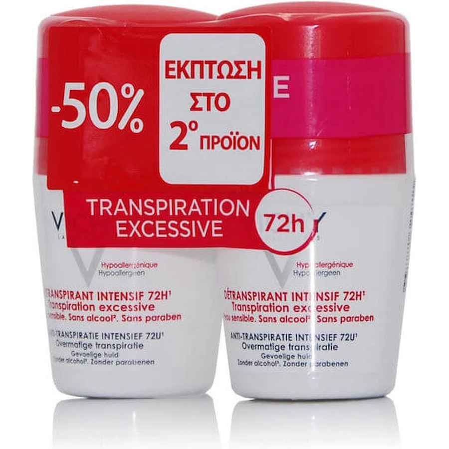 Vichy Stress Resist Deodorant 72h Roll-On DUO 2x50ml