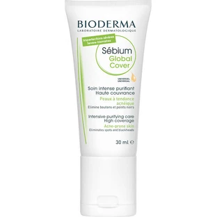 Bioderma Sebium Sebium getönte flüssige Gesichtscreme für Feuchtigkeit, Hautunreinheiten und Akne mit Bakuchiol und AHA 30ml