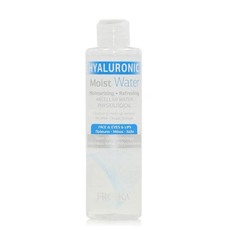 Froika Hyaluronic Moist Micellar Water Make-up-Entferner für Gesicht, Augen und Lippen bei zu Akne neigender Haut 200ml