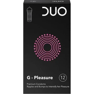 Duo Prezervatives G-Pleasure Ribbed 12pcs