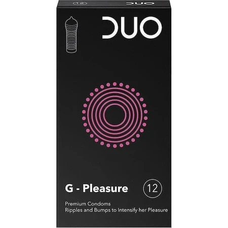 Duo Prezervatives G-Pleasure Ribbed 12pcs