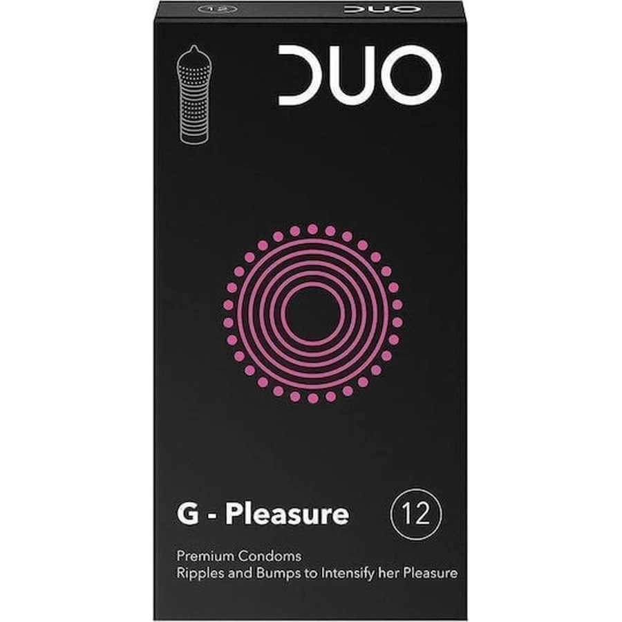 Duo Prezervatives G-Pleasure Ribbed 12pcs