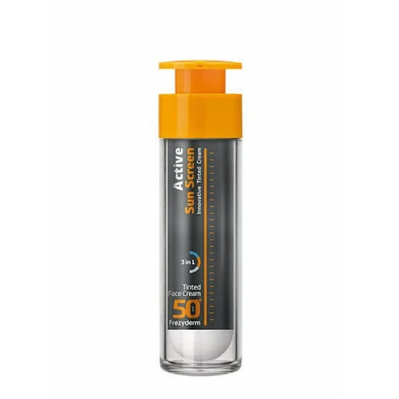 Frezyderm Active Sun Screen Innovative Tinted Water Resistant Face Cream SPF50 with Pigment 50ml