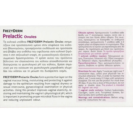 Frezyderm Prelaclactic Ovules Intimhygieneprodukte Feuchtigkeitsspendend 10 Stück