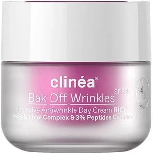 Clinea Bak Off Wrinkles Rich Anti-Ageing Day Face Cream SPF20 mit Hyaluronsäure & Bakuchiol 50ml