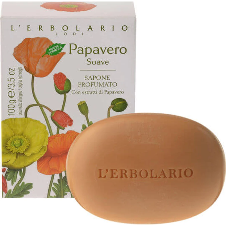 L' Erbolario Papavero Soave Sapone Profumato Zeep voor het Lichaam 100gr