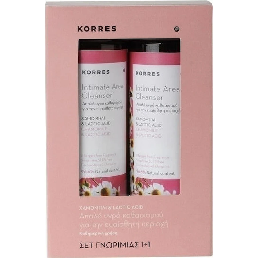 Korres Kamille & Milchsäure Intimbereich Cleanser Liquid 500ml 2pcs