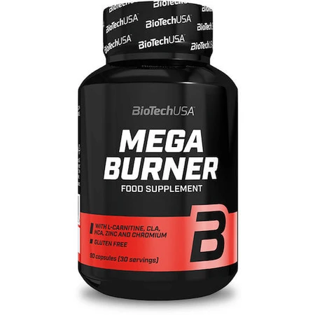 Biotech USA Mega Burner Avec L-carnitine, CLA, HCA, Zinc & Chromium 235mg 90 caps