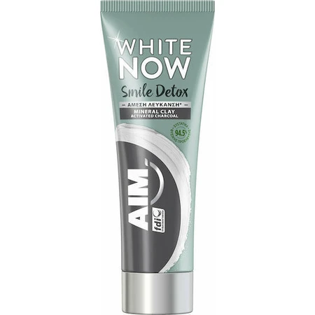 AIM White Now Smile Detox Whitening Tandpasta met Geactiveerde Houtskool 75ml